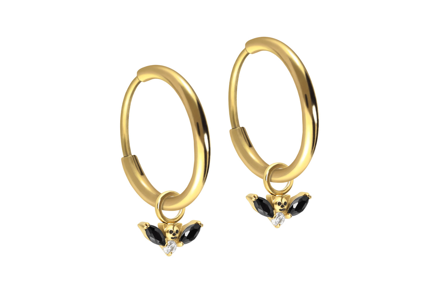 Titan Ohrclicker Creolen FLEDERMAUS von Piercingline